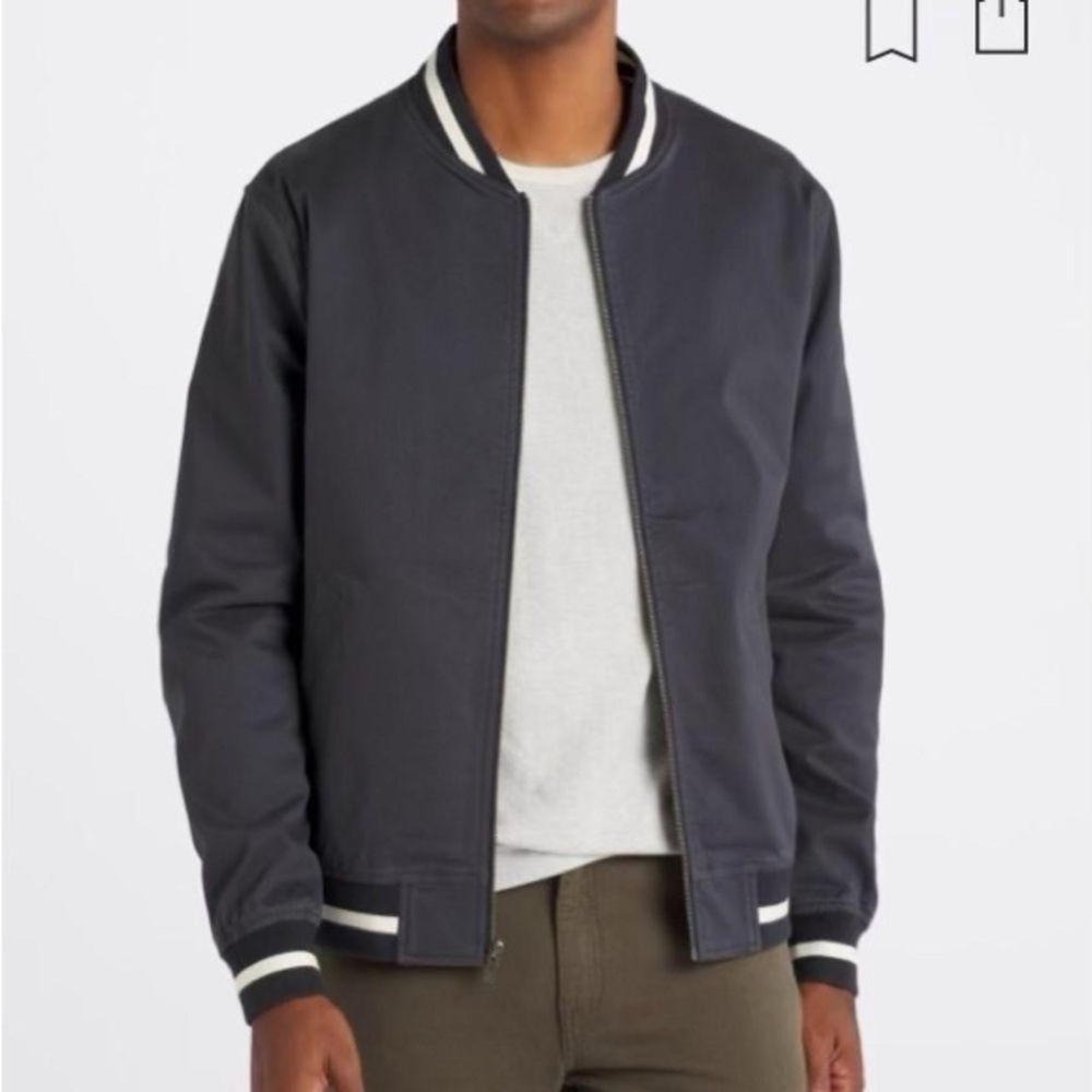 Hawker Rye Stretch Varsity Bomber Jacket Size XL-TALL Navy NWT